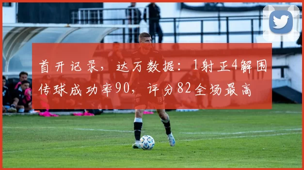首开记录，达万数据：1射正4解围传球成功率90，评分82全场最高
